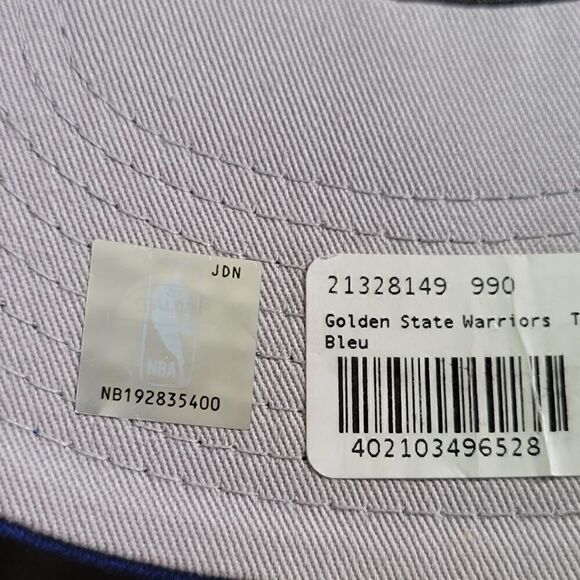 New Era NBA Golden State Warriors Stretch Snapback Dad Hat Cap Blue Gold Curry - Picture 11 of 12